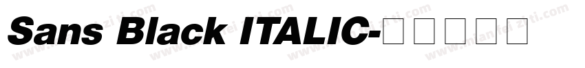 Sans Black ITALIC字体转换